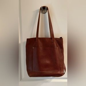 Portland Leather Goods Crossbody Tote in Nutmeg